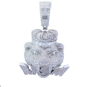 MORGANA BRASS RHODIUM ICED OUT PENDANT I 915351