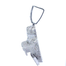 MORGANA BRASS RHODIUM ICED OUT PENDANT I 915351