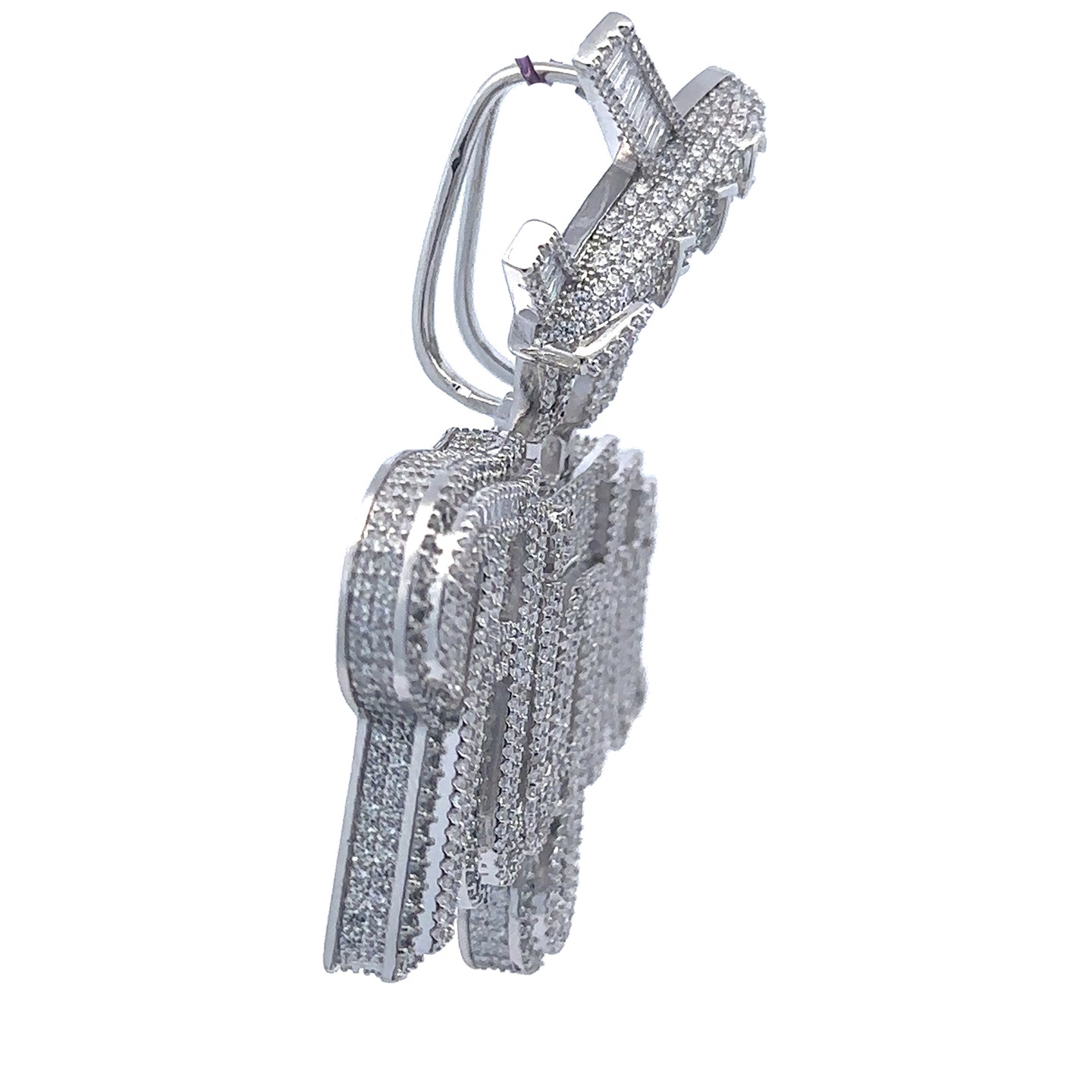 NYRISSA BRASS RHODIUM ICED OUT PENDANT I 915361