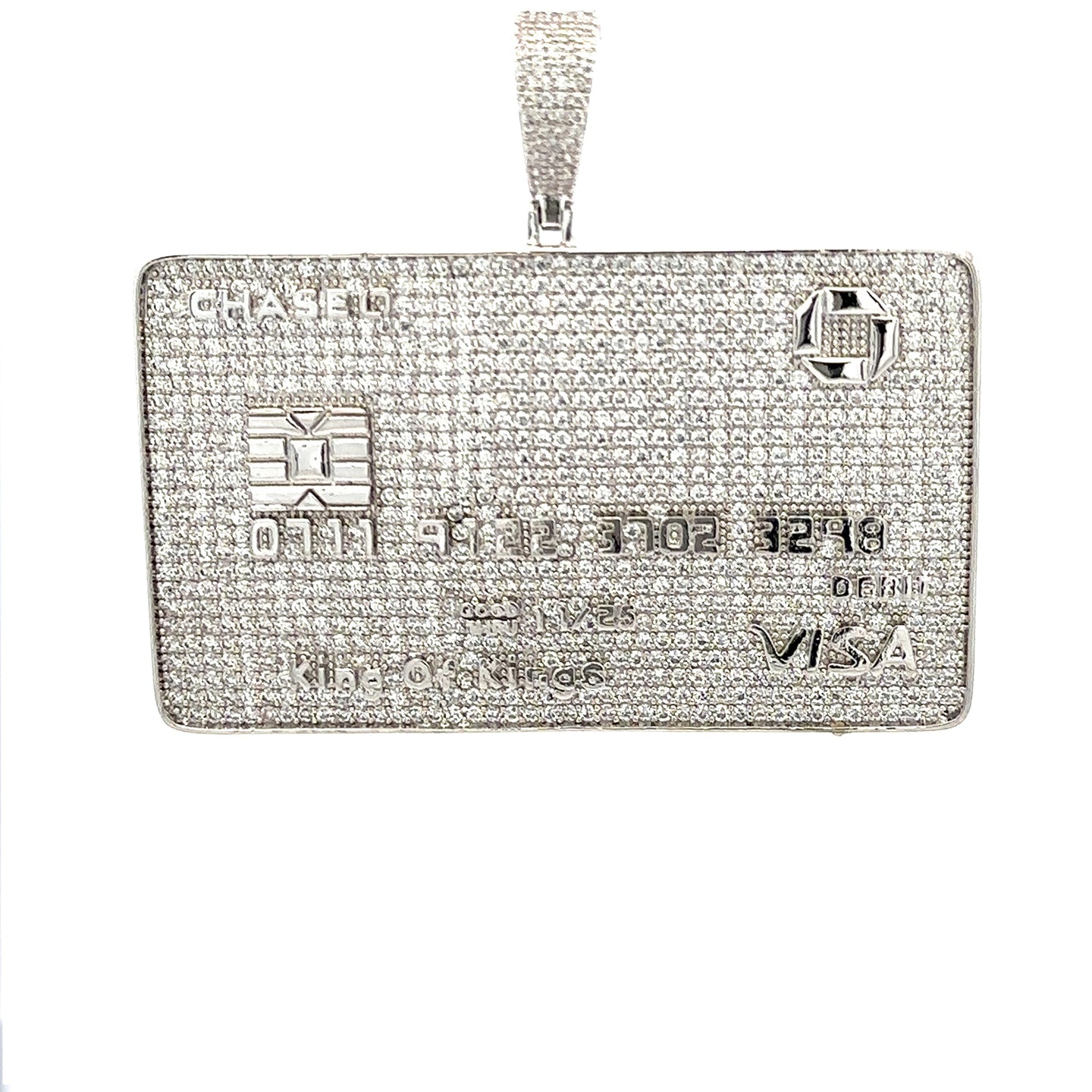 CALYPSA BRASS RHODIUM ICED OUT PENDANT I 916251