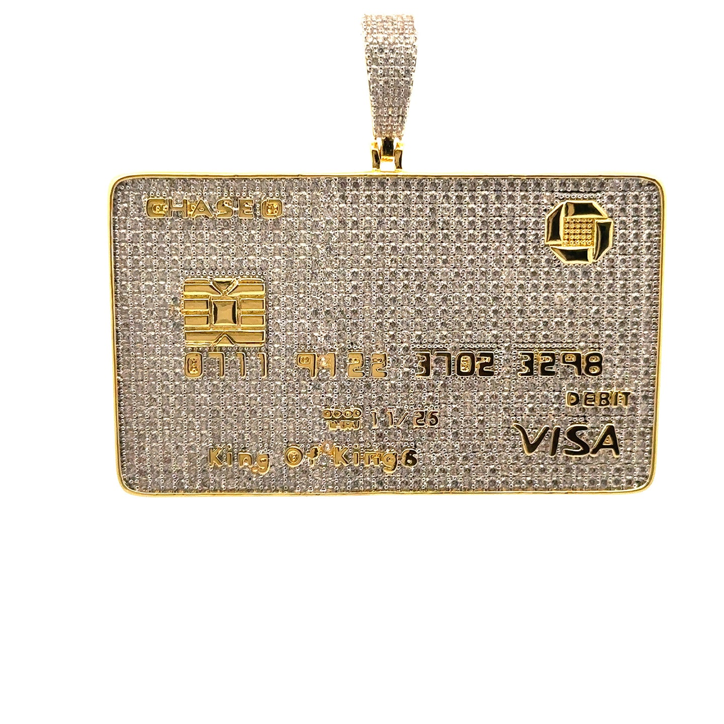 CALYPSA BRASS GOLD ICED OUT PENDANT I 916252