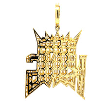 VALERIANA BRASS GOLD ICED OUT PENDANT I 916262