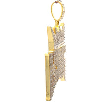 VALERIANA BRASS GOLD ICED OUT PENDANT I 916262