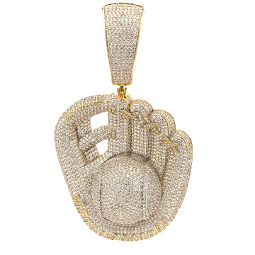 SYLVANA BRASS GOLD ICED OUT PENDANT I 916272