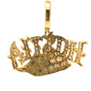 NYMERIAN BRASS GOLD ICED OUT PENDANT I 916342