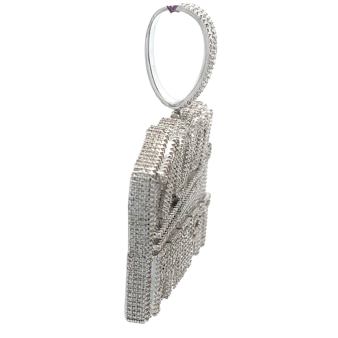 DRIFTA BRASS RHODIUM ICED OUT PENDANT I 916371