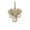 TUSKER BRASS GOLD ICED OUT PENDANT I 916412