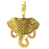 TUSKER BRASS GOLD ICED OUT PENDANT I 916412