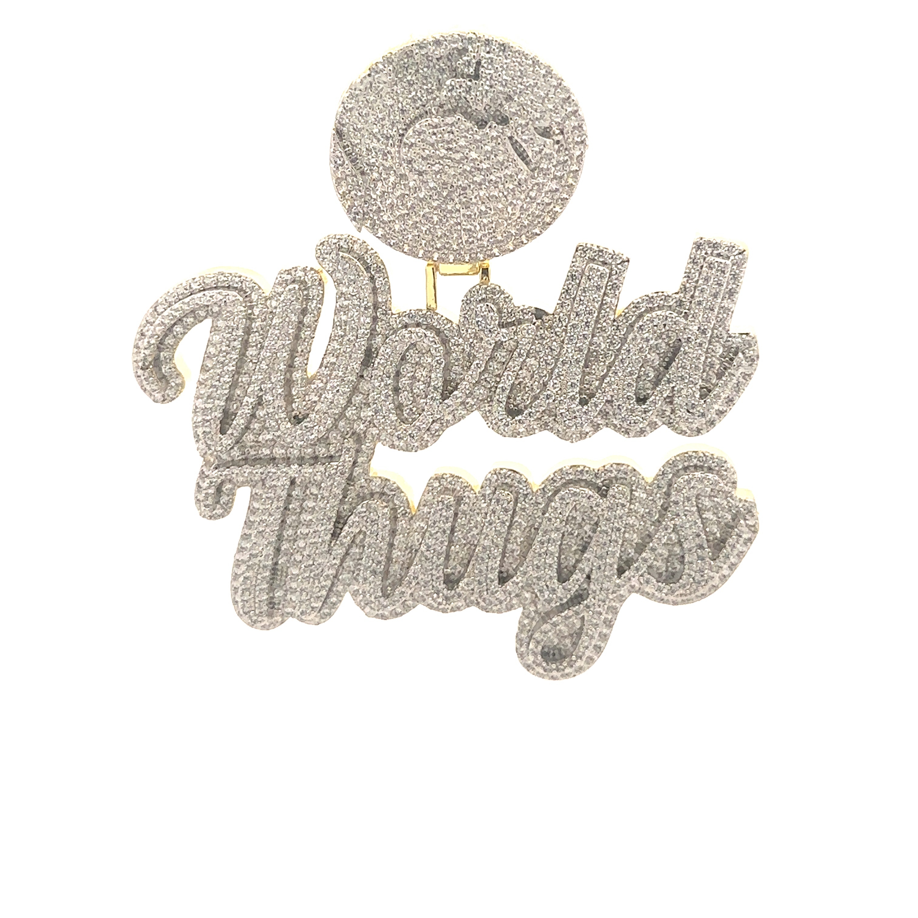 YVEN BRASS GOLD ICED OUT PENDANT I 916472