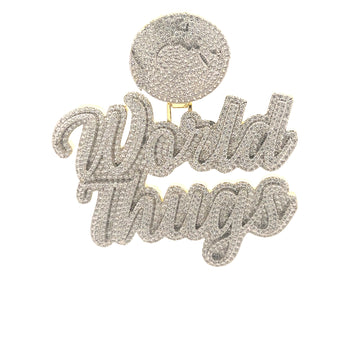 YVEN BRASS GOLD ICED OUT PENDANT I 916472