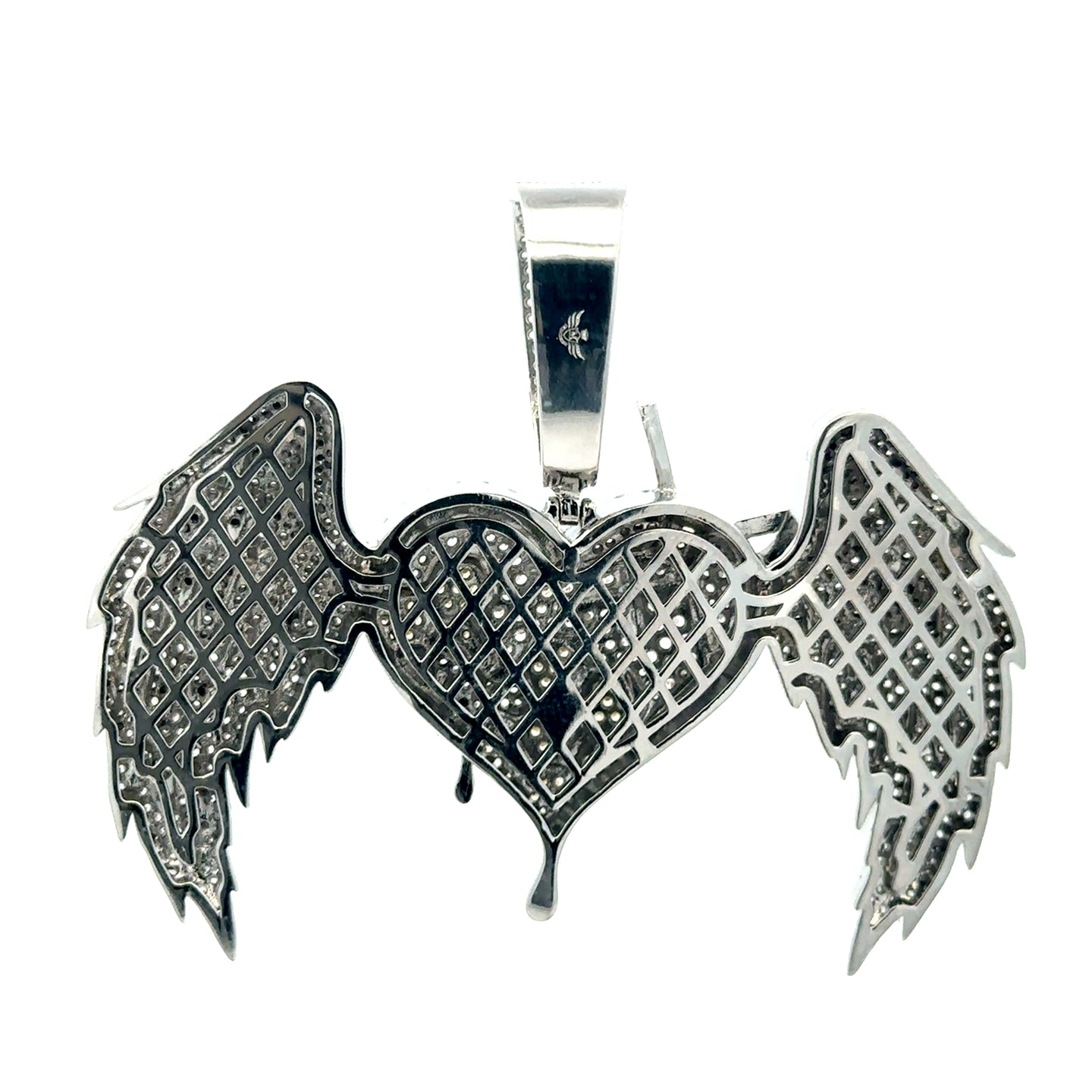 ORLENA BRASS RHODIUM ICED OUT PENDANT I 916481