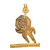 LURCE BRASS GOLD ICED OUT PENDANT I 916492