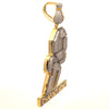 LURCE BRASS GOLD ICED OUT PENDANT I 916492