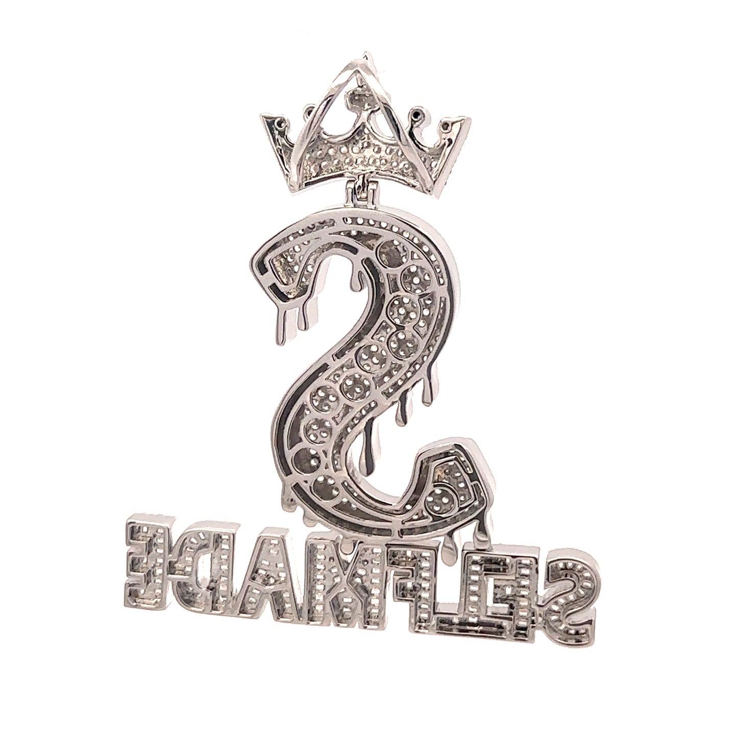 AUTONOMOUS BRASS RHODIUM ICED OUT PENDANT I 916501