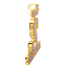 AUTONOMOUS BRASS GOLD ICED OUT PENDANT I 916502