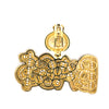 TREASURY BRASS GOLD ICED OUT PENDANT I 916512