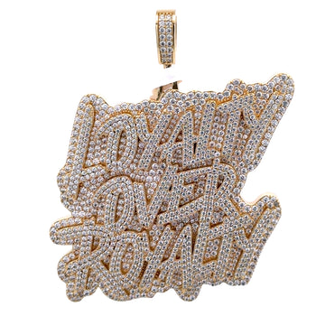 916702 | Brass Gold Loyalty Over Royalty Pendant