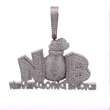 916711 | Brass Rhodium Never Going Broke Pendant