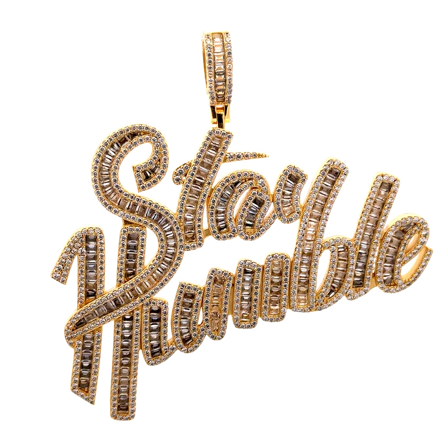 916732 | Brass Gold Stay Humble Pendant