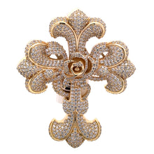 916762 | Brass Gold Rosetta Sanctum Cross Pendant