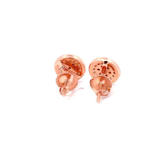 ELOWEN 925 CZ ROSE GOLD ICED OUT EARRINGS | 920055