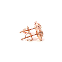 ELOWEN 925 CZ ROSE GOLD ICED OUT EARRINGS | 920055