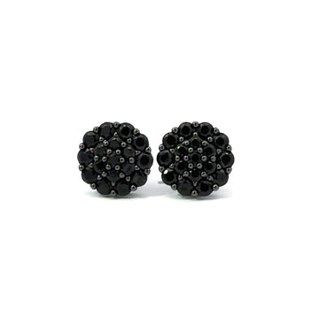 SELENIA 925 CZ BLACK ICED OUT EARRINGS | 9210743