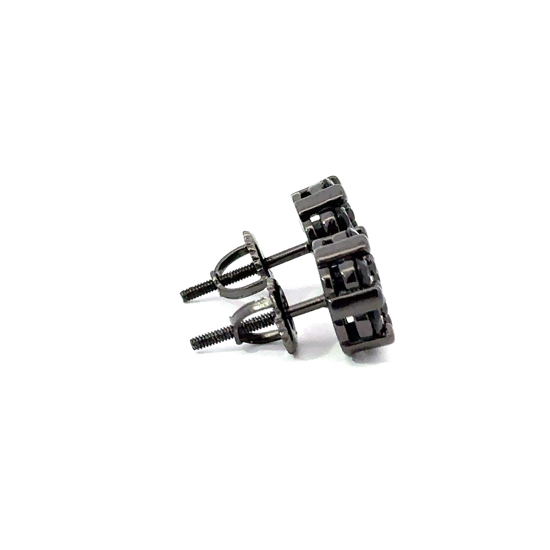 EIRWEN 925 CZ BLACK ICED OUT EARRINGS | 9211343