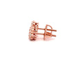 THALLASAM 925 CZ ROSE GOLD ICED OUT EARRINGS | 9212465