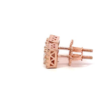 IRRADIATE 925 CZ ROSE GOLD ICED OUT EARRINGS | 9212735