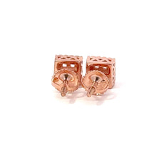 IRRADIATE 925 CZ ROSE GOLD ICED OUT EARRINGS | 9212735