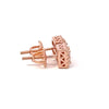 IRRADIATE 925 CZ ROSE GOLD ICED OUT EARRINGS | 9212735