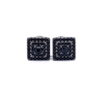 ATRACTIVO 925 CZ BLACK ICED OUT EARRINGS | 9219253