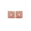 ATRACTIVO 925 CZ ROSE GOLD ICED OUT EARRINGS | 9219255