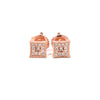 PRECIOSA 925 CZ ROSE GOLD ICED OUT EARRINGS  | 9219275