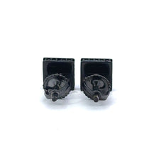 HEARTY 925 CZ BLACK ICED OUT EARRINGS  | 9219283