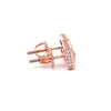 HEARTY 925 CZ ROSE GOLD ICED OUT EARRINGS  | 9219285