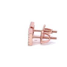 RICO 925 CZ ROSE GOLD ICED OUT EARRINGS  | 9219295