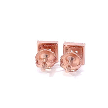 RICO 925 CZ ROSE GOLD ICED OUT EARRINGS  | 9219295