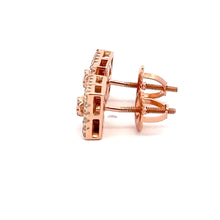 ISADORA 925 CZ ROSE GOLD ICED OUT EARRINGS | 9219525