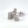 NIVALIS 925 CZ RHODIUM ICED OUT EARRINGS | 9219541