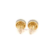 SOLARA 925 CZ GOLD ICED OUT EARRINGS | 9219552