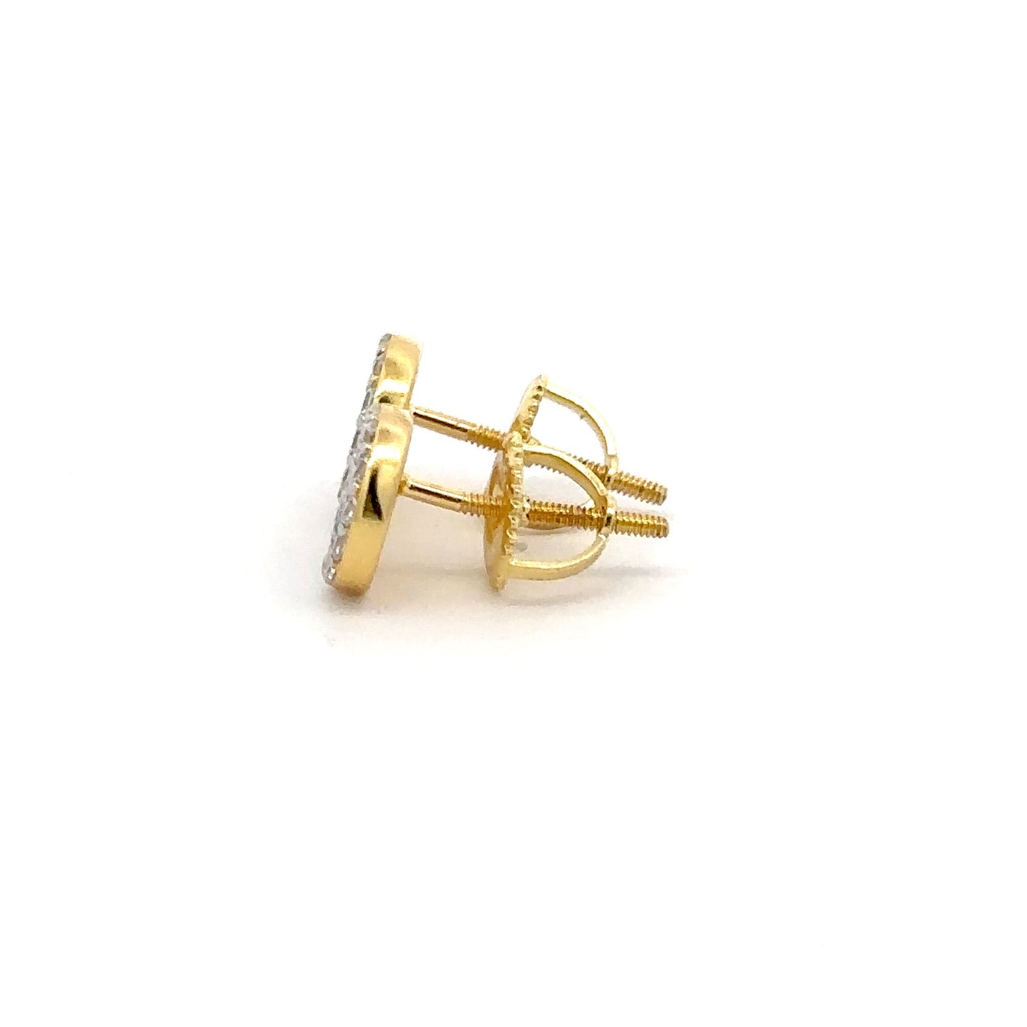 NIRELIA 925 CZ GOLD ICED OUT EARRINGS | 9219602