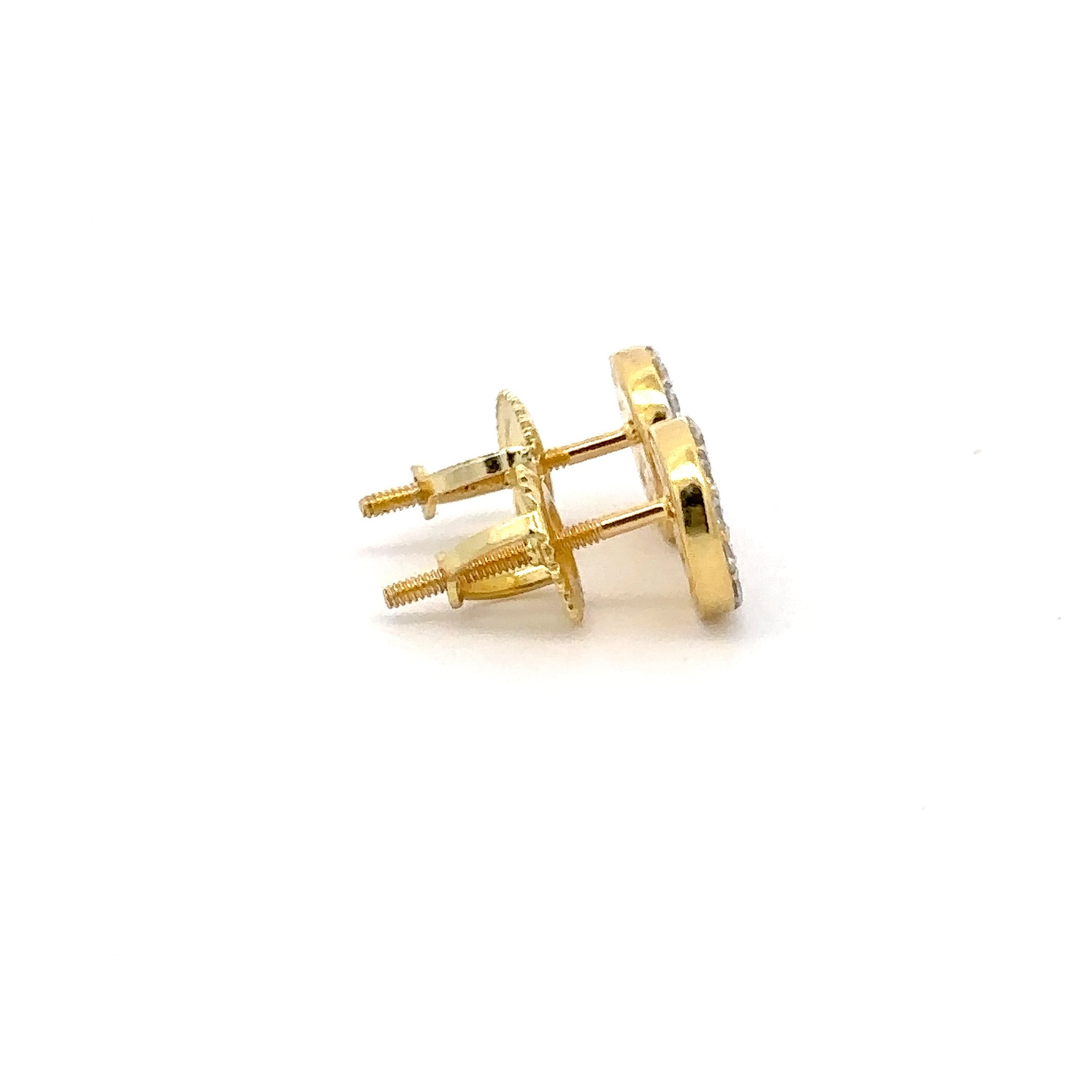 NIRELIA 925 CZ GOLD ICED OUT EARRINGS | 9219602