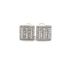 CAELUM 925 CZ RHODIUM ICED OUT EARRINGS | 9219631