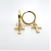 MYSTARA 925 CZ GOLD ICED OUT EARRINGS | 9219832