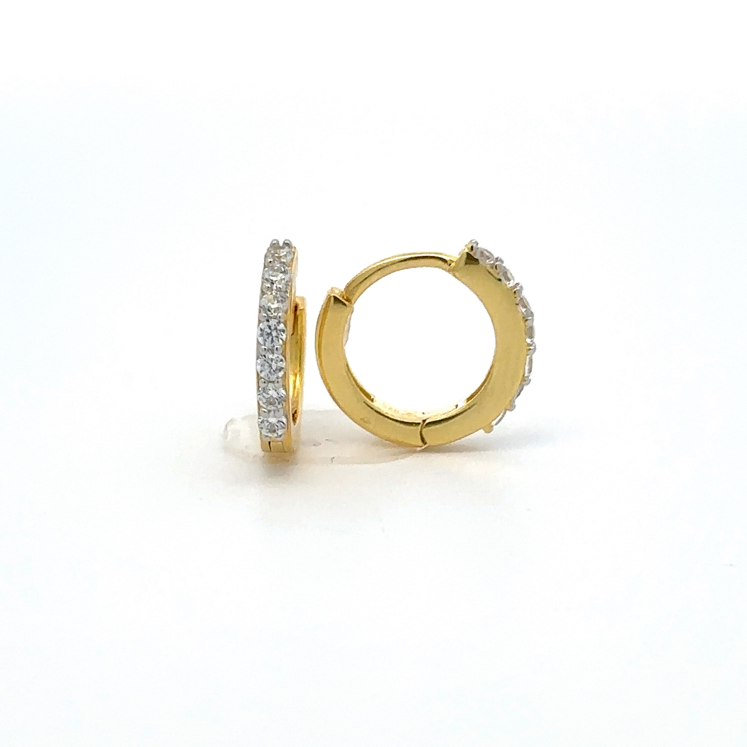 ASTORIA 925 CZ GOLD ICED OUT EARRINGS | 9220072