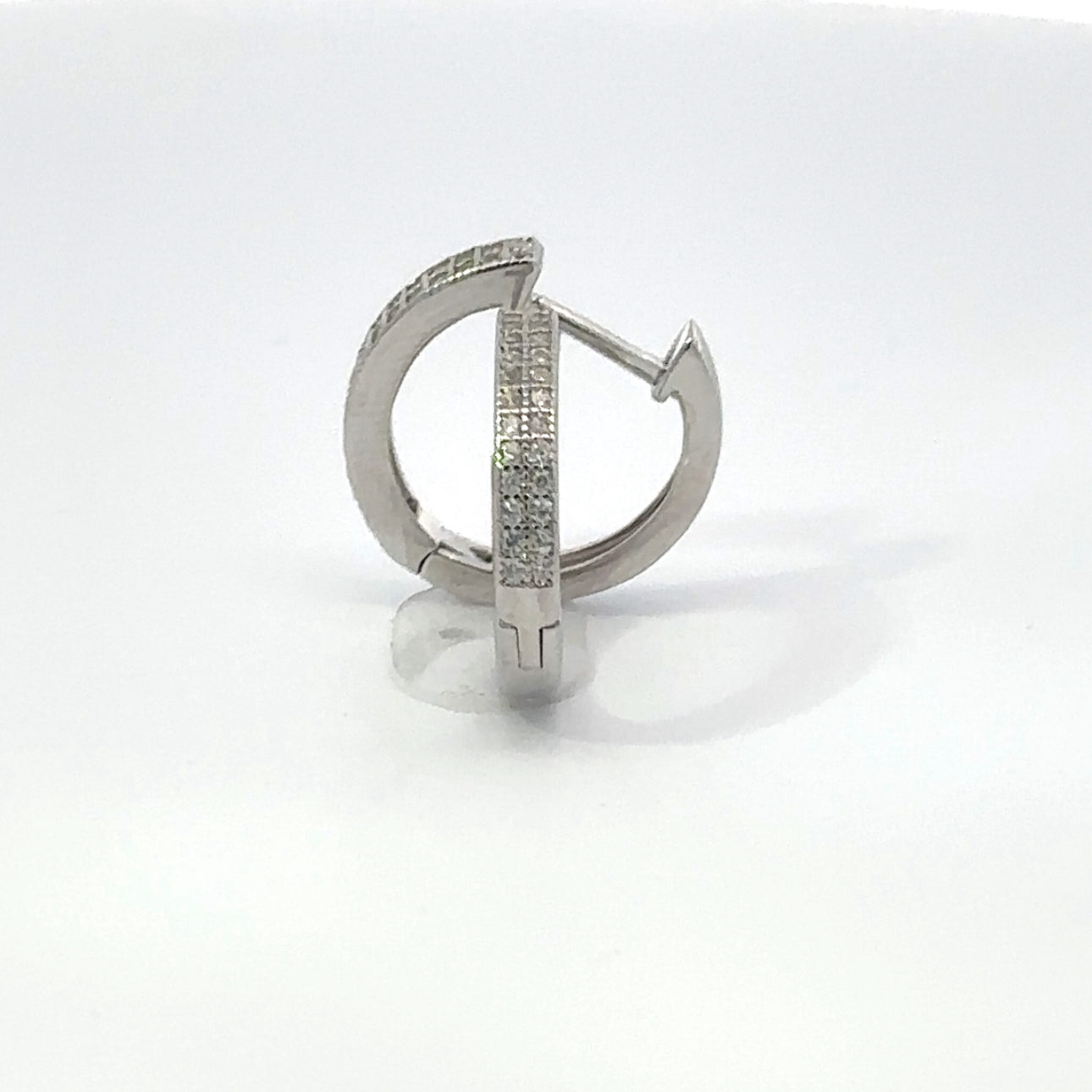 LYREA 925 CZ RHODIUM ICED OUT EARRINGS | 9220091