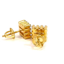 ASTRAEA 925 CZ GOLD ICED OUT EARRINGS | 9220102