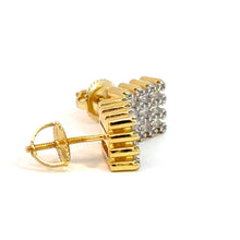 ASTRAEA 925 CZ GOLD ICED OUT EARRINGS | 9220102